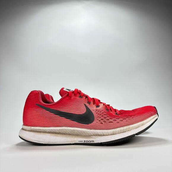 Nike Air Zoom Pegasus 34 Red White Lace Up Running Shoes 880555-602 Mens Size 11 - Picture 1 of 10